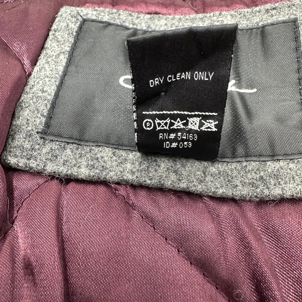 SEAN JOHN‎ Vintage Mens Grey Varsity Bomber Jacket Embroidery Snap Pockets XL